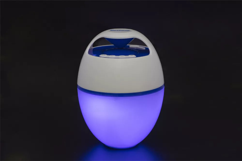 Plaukiojantis baseino garsiakalbis su LED apšvietimu, 5 V, baltas ir mėlynas