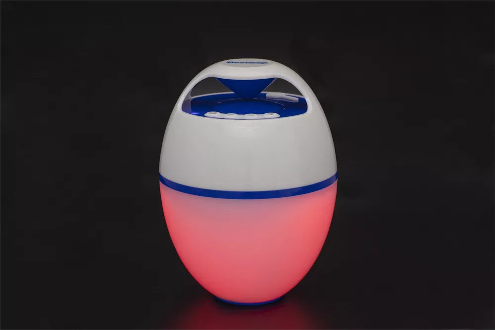 Plaukiojantis baseino garsiakalbis su LED apšvietimu, 5 V, baltas ir mėlynas