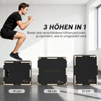 Plyo box treniruotėms, reguliuojamo aukščio, iki 120 kg, juoda