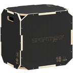 Plyo box treniruotėms, reguliuojamo aukščio, iki 120 kg, juoda