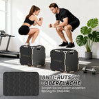 Plyo box treniruotėms, reguliuojamo aukščio, iki 120 kg, juoda