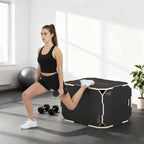 Plyo dėžė 3-in-1 treniruokliams, reguliuojamo aukščio, iki 120 kg, juoda