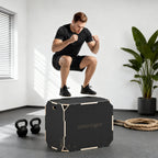 Plyo dėžė 3-in-1 treniruokliams, reguliuojamo aukščio, iki 120 kg, juoda