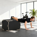 Plyo dėžė 3-in-1 treniruokliams, reguliuojamo aukščio, iki 120 kg, juoda