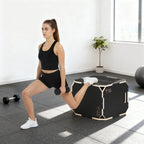 Plyo šokinėjimo dėžė 3-in-1, reguliuojama treniruočių dėžė iki 120 kg, juoda