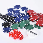 Pokerio rinkinys 200 žetonų aliuminio lagamine, sidabrinės spalvos