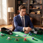 Pokerio rinkinys, 500 žetonų, 2 kortų kaladės, su lagaminu, 10 žaidėjų