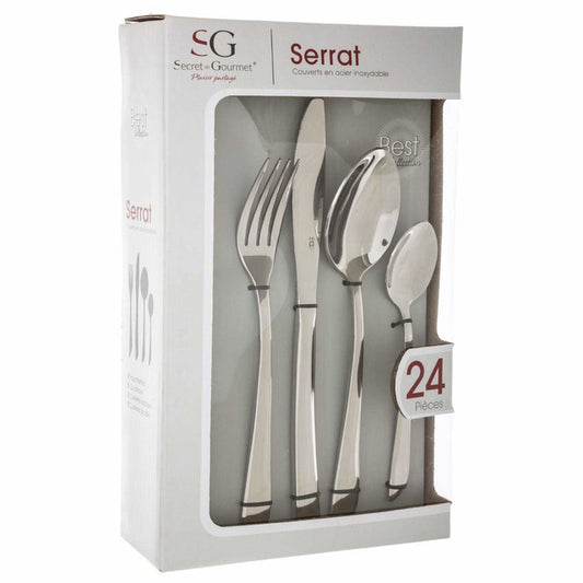 Stalo įrankių rinkinys INOX 24 dalys (6 asmenims) – elegantiškas dizainas