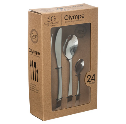Stalo įrankių rinkinys Olympe 24 dalių (6 asmenims) nerūdijantis plienas
