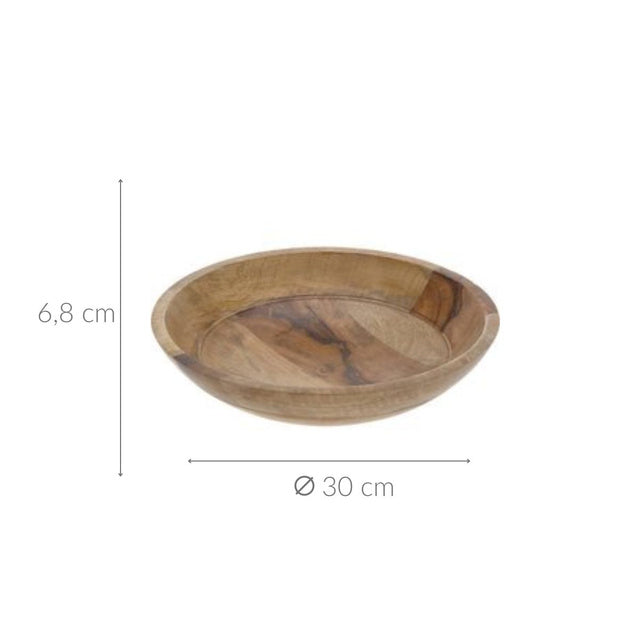 Medinis serviravimo dubuo (mangmedis), Ø 30 cm × 6,8 cm