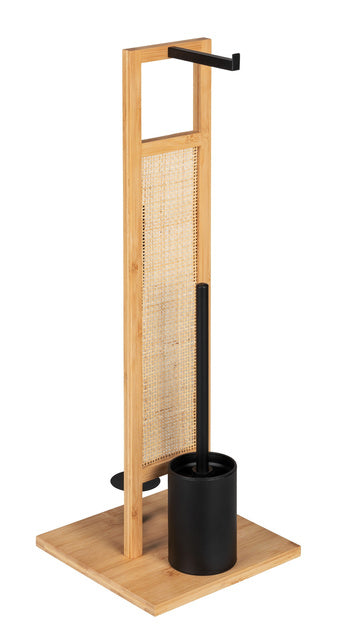 Tualeto aksesuarų stovas „Rivalta“ 3-in-1, bambukinis, 70 cm