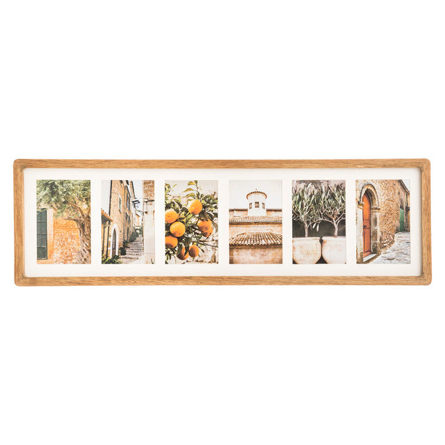 Atmosphera koliažinis rėmelis „Milea“, 6 nuotraukoms, 70 × 21 cm, mangmedis/MDF