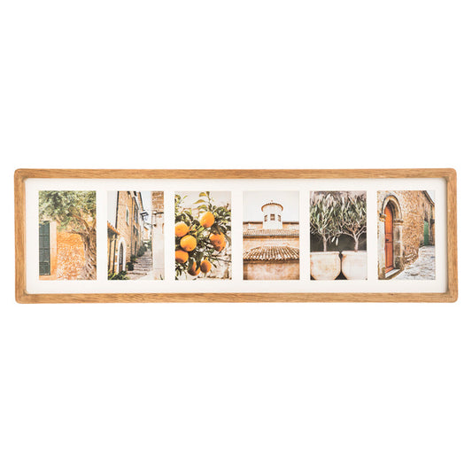Atmosphera koliažinis rėmelis „Milea“, 6 nuotraukoms, 70 × 21 cm, mangmedis/MDF