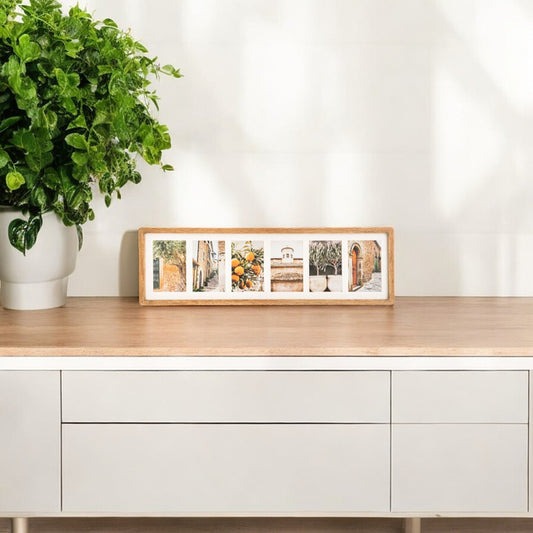 Atmosphera koliažinis rėmelis „Milea“, 6 nuotraukoms, 70 × 21 cm, mangmedis/MDF