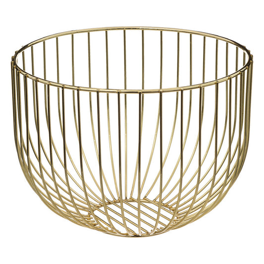 Auksinis metalinis serviravimo krepšelis vaisiams ir daržovėms „Coll“, Ø 22 cm