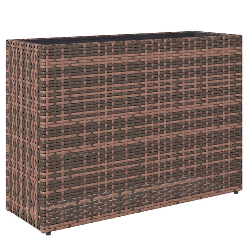 Poliratano aukšta lysvė 81x28x58 cm su reguliuojamomis kojelėmis ruda