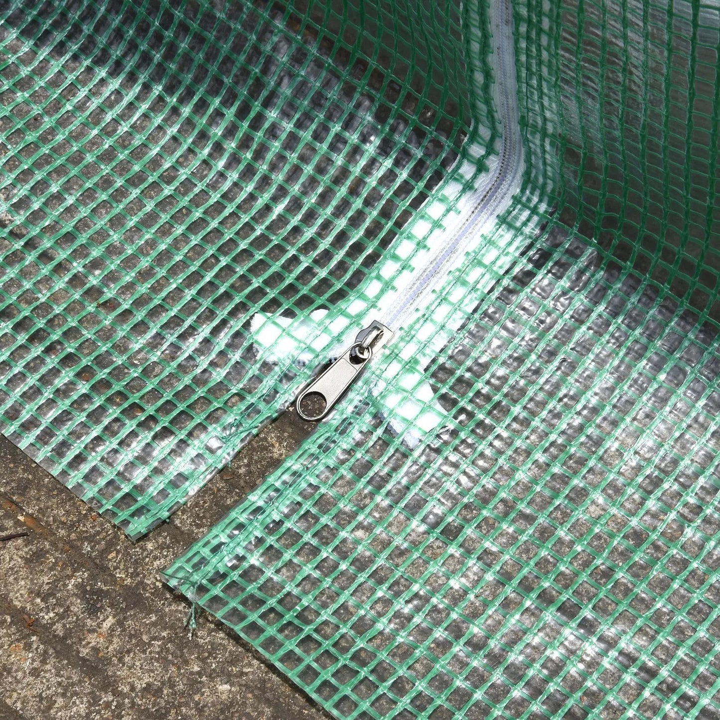 Ark mode šiltnamis, 6 tinkliniai langai, permatoma plėvelė, metalinis rėmas, 3,95 x 1,95 x 1,90m, žalias