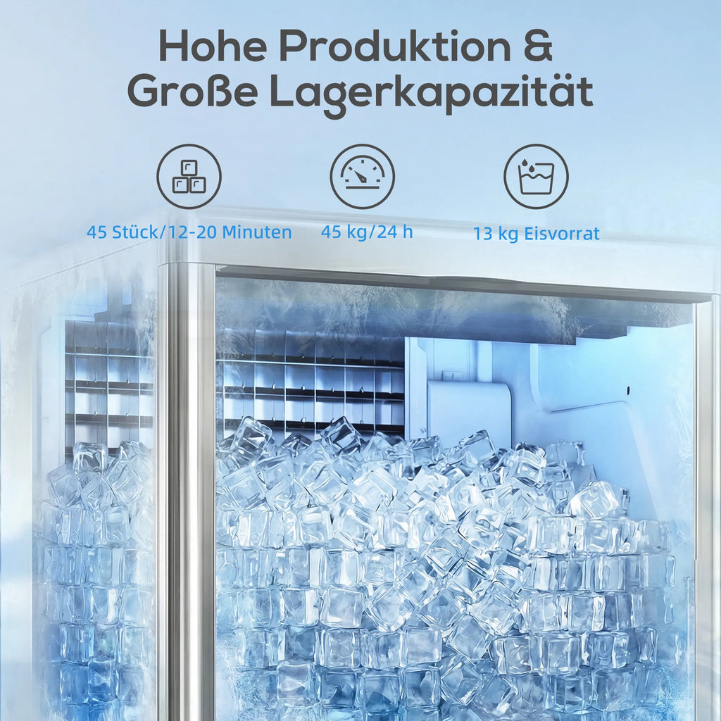 Pramoninis ledo generatorius nerūdijančio plieno 45 kg per parą