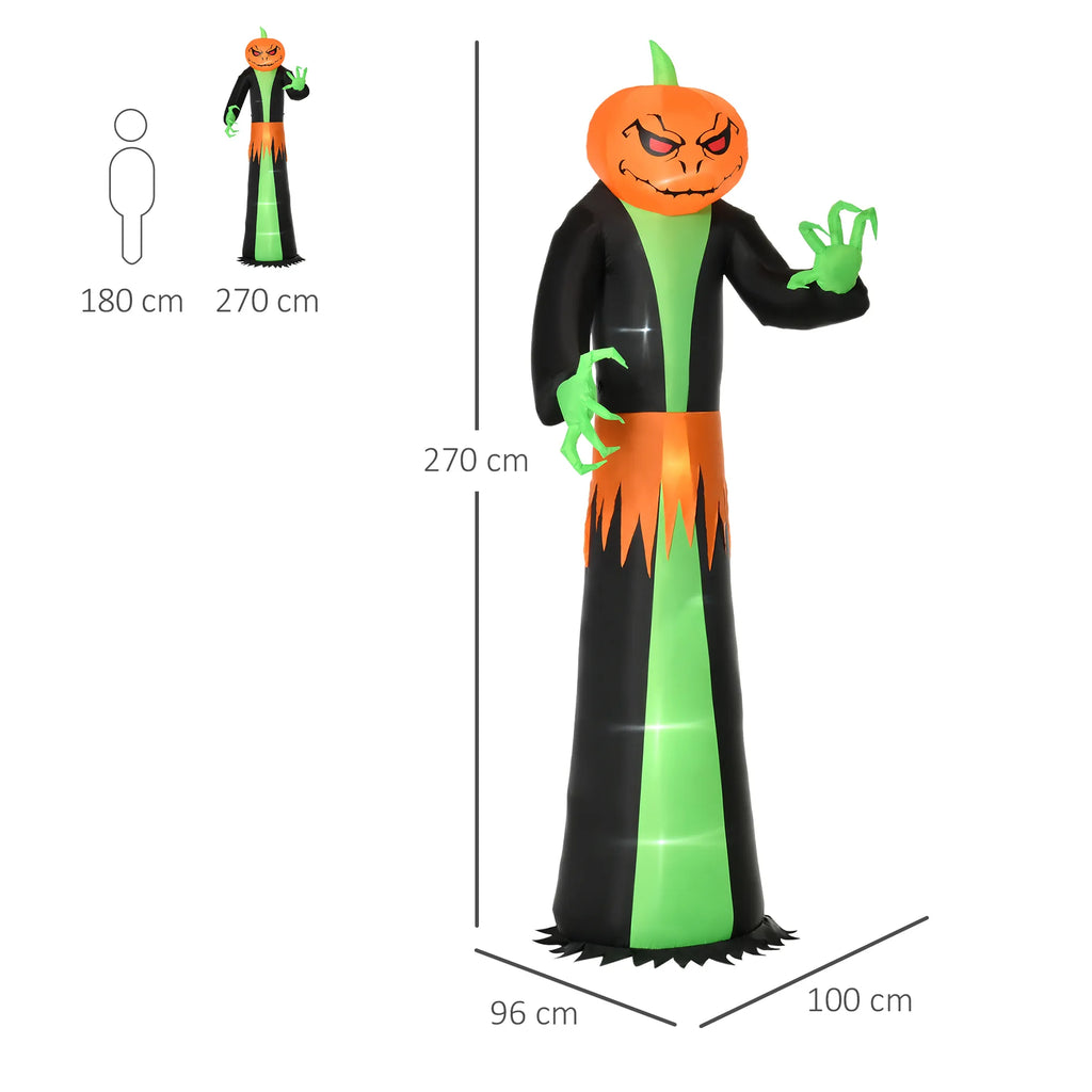 Dekoracijos aukštis 270 cm, palyginti su 180 cm ūgio žmogumi