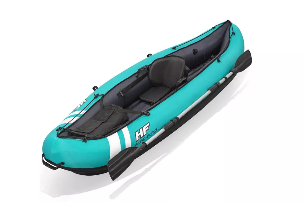 Pripučiama vienvietė baidarė Hydro-Force Ventura, 280 cm, su priedais, turkio spalvos