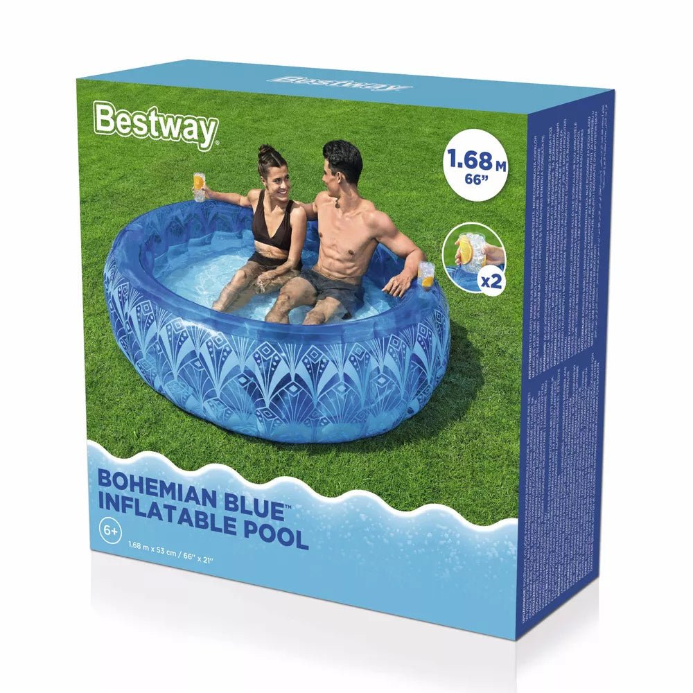 Pripučiamas baseinas Bestway 54479, 168 × 53 cm, mėlynas