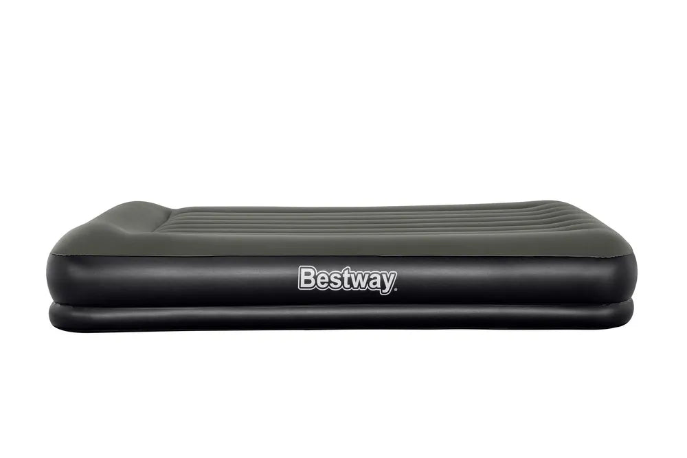 Pripučiamas čiužinys Bestway, su integruota pagalve ir elektrine pompa, 39 x 30 x 13 cm, pilkas