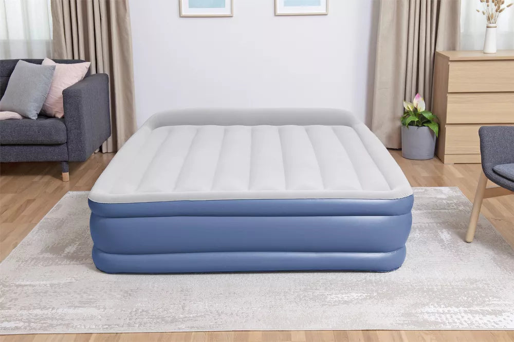 Pripučiamas čiužinys Bestway Tritech, su integruota elektrine pompa, 203 × 152 × 46 cm, pilkas