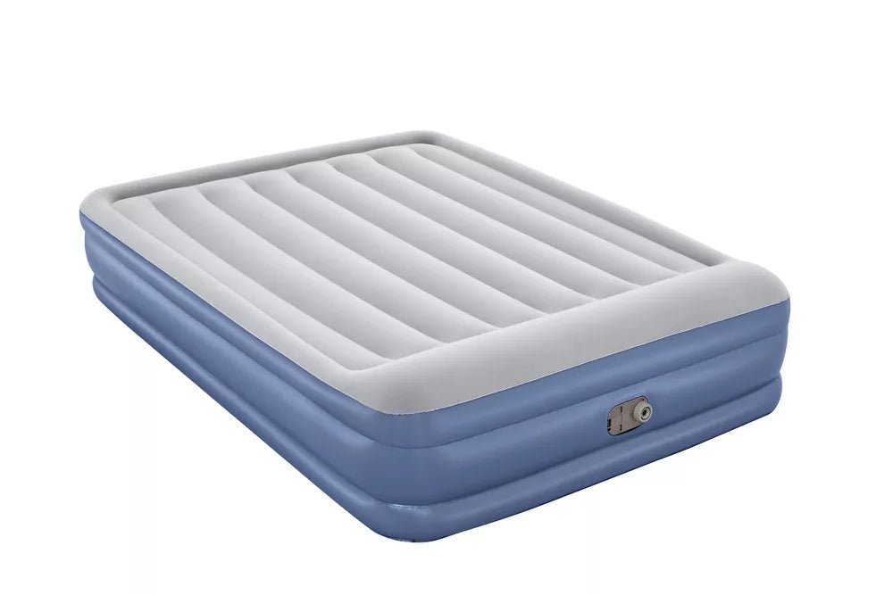 Pripučiamas čiužinys Bestway Tritech, su integruota elektrine pompa, 203 × 152 × 46 cm, pilkas