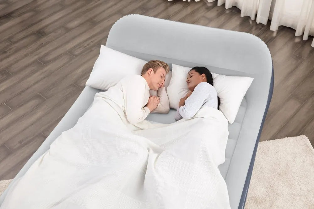 Pripučiamas dvivietis čiužinys Bestway, su integruota pompa ir USB jungtimi, 200 × 130 cm, mėlynas