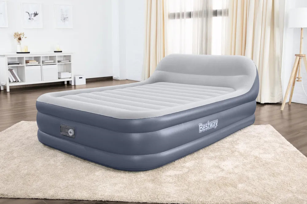 Pripučiamas dvivietis čiužinys Bestway, su integruota pompa ir USB jungtimi, 200 × 130 cm, mėlynas