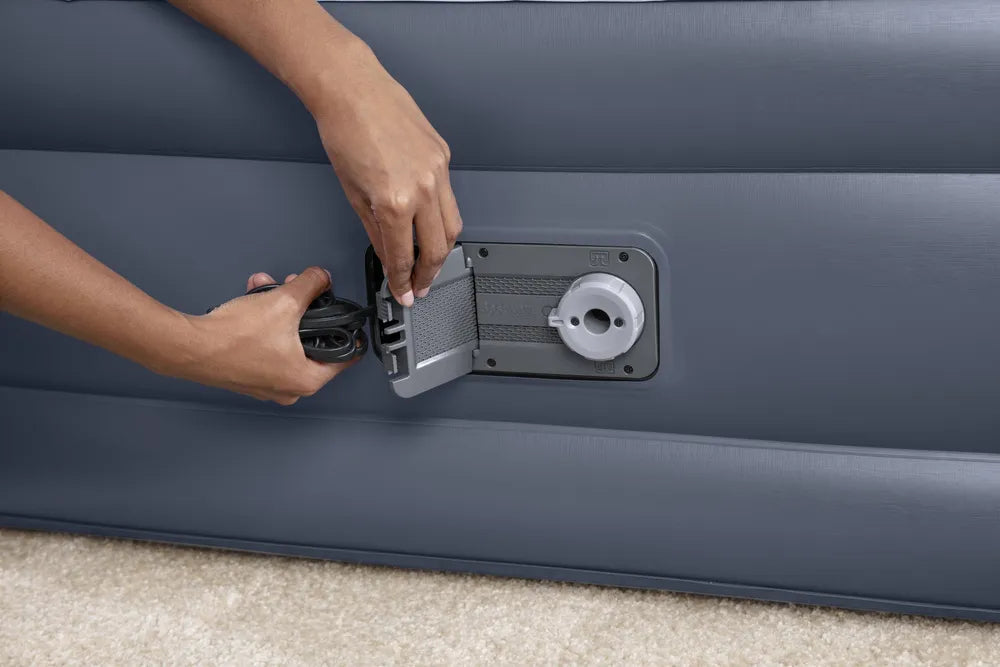 Pripučiamas dvivietis čiužinys Bestway, su integruota pompa ir USB jungtimi, 200 × 130 cm, mėlynas