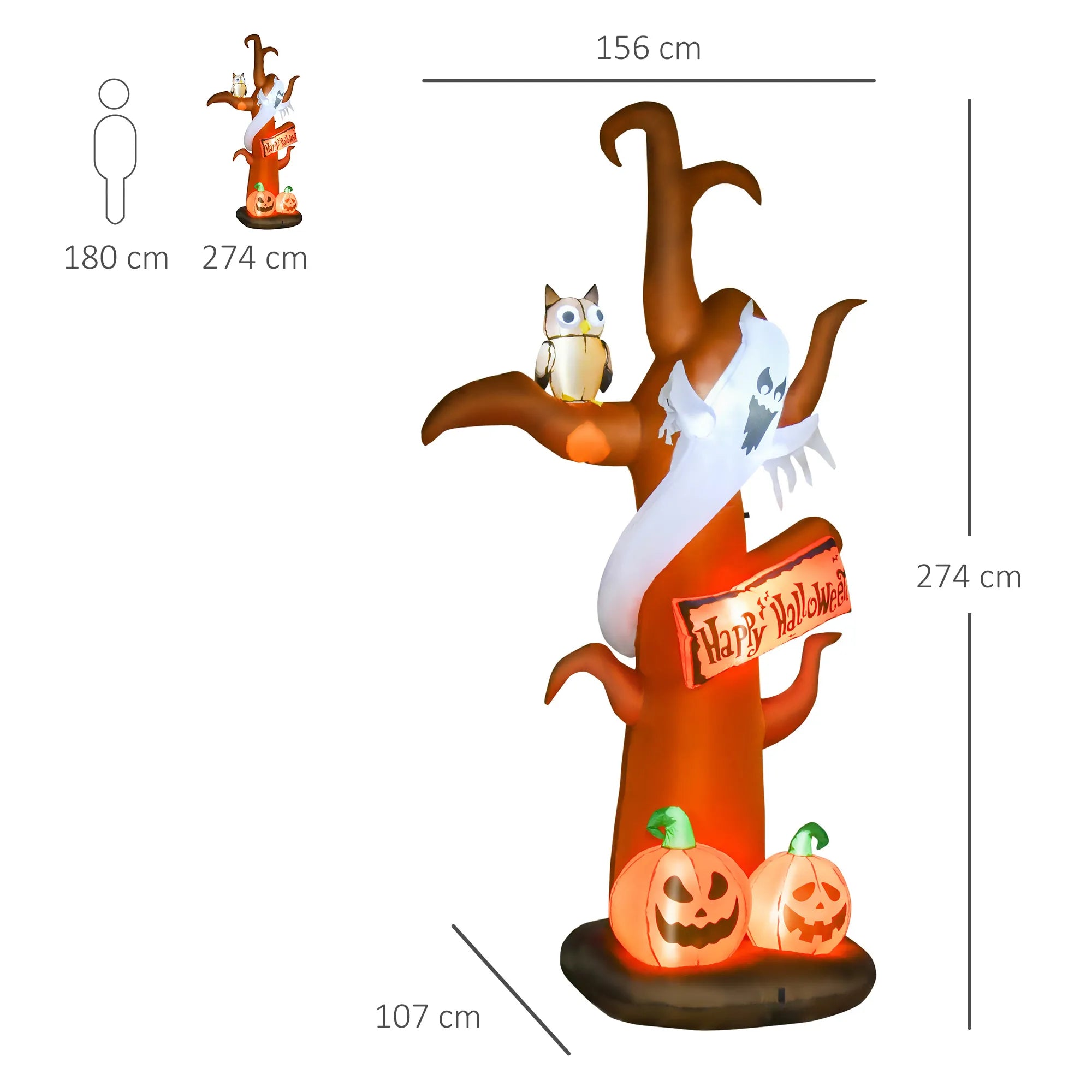 Pripučiamo Helovino medžio matmenų schema centimetrais