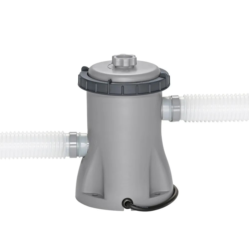 Pripučiamas karkasinis baseinas Bestway Steel Pro, 366 x 200 x 66 cm, su filtravimo siurbliu, pilkas