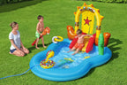 Pripučiamas žaidimų centras baseinas Bestway, 264 × 142 × 140 cm, su čiuožykla ir priedais, spalvotas