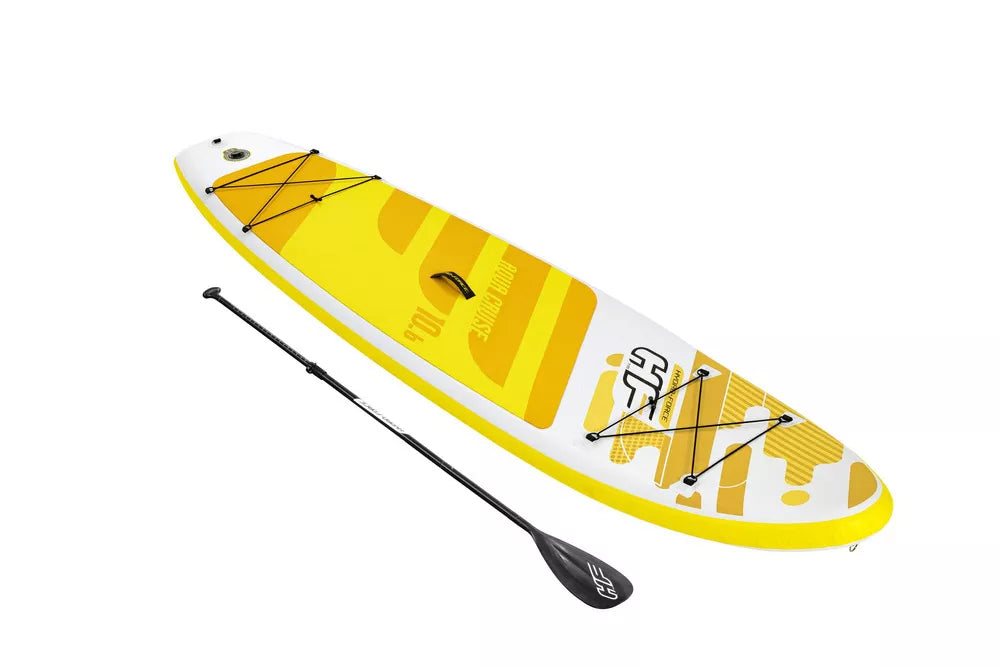 Pripučiamoji irklentė SUP Hydro-Force Aqua Cruise 10.6, su irklu, pompa ir kuprine, 320 x 76 cm, geltona