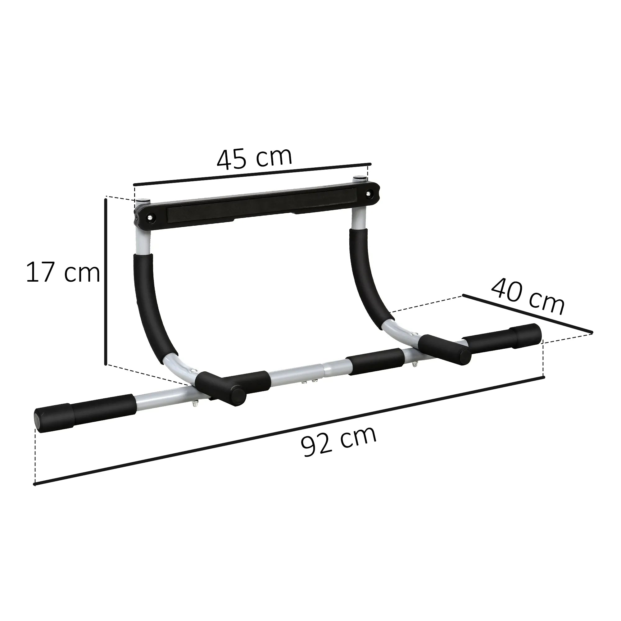 Prisitraukimo skersinis, reguliuojamas, iki 110 kg, juodas