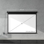 Projektoriaus ekranas elektrinis, 84 colių, 4:3, 171 x 130 cm, juodas