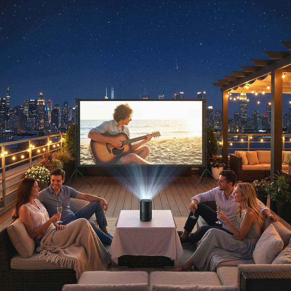 Projektoriaus ekranas su stovu 120 colių 4K/8K 16:9 poliesterio juodas