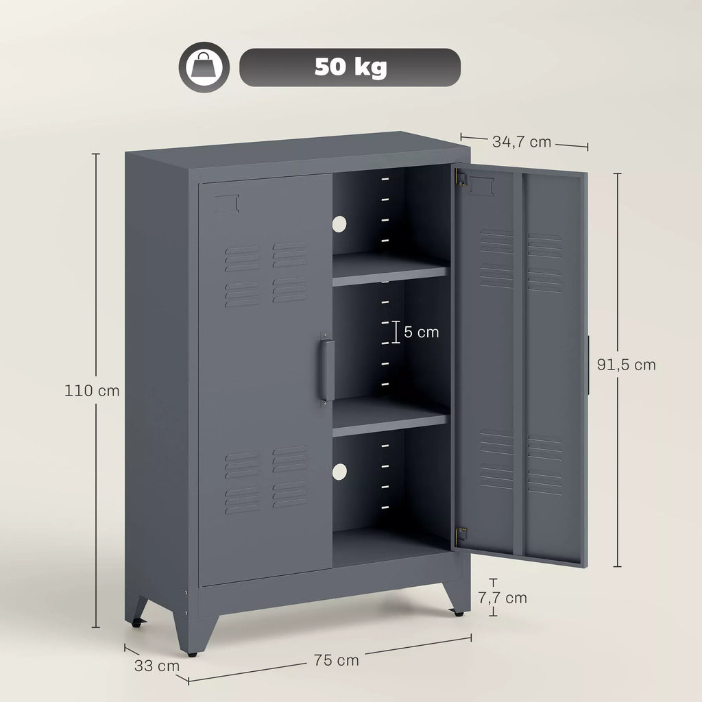 Spintos matmenų schema: 76 cm plotis, 33 cm gylis, 110 cm aukštis