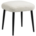 Pufas su kašmyro imitacijos audiniu, 42 cm, kreminės spalvos