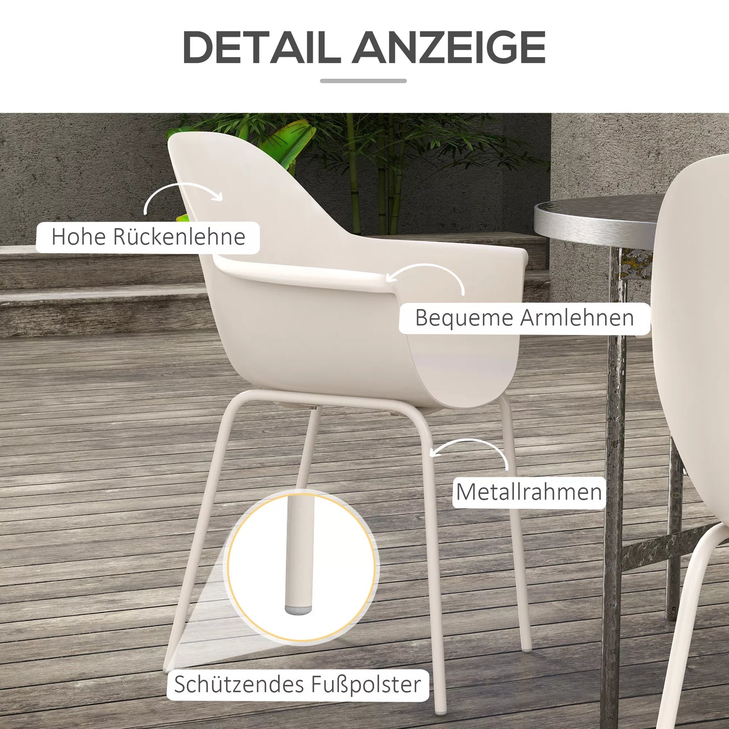 4 vnt. sodo lauko kėdžių komplektas, modernaus dizaino, 59 cm x 55 cm x 84 cm, pilkos spalvos