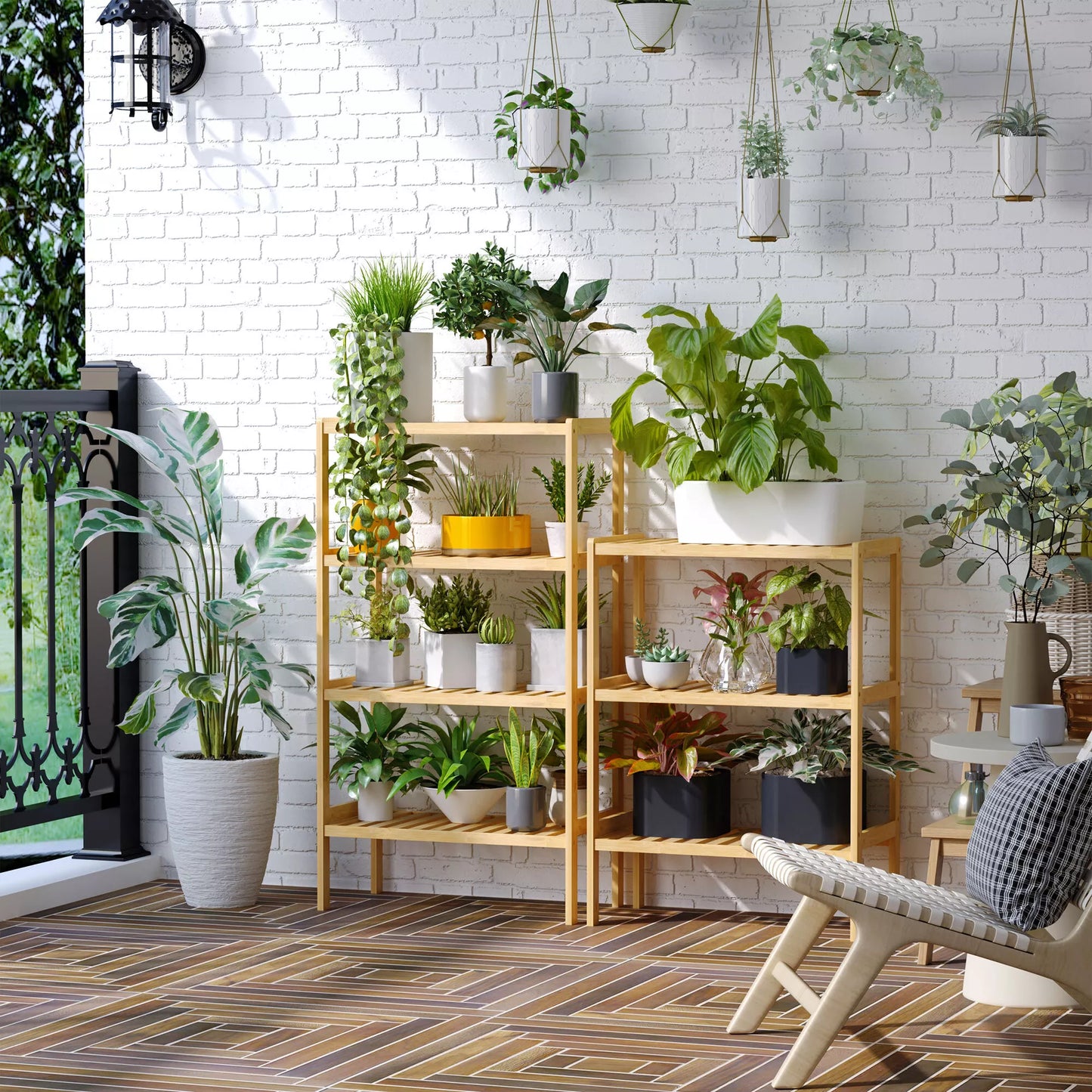 Pastatoma lentyna Knygų lentyna 4 pakopų bambuko lentyna Biuro lentyna Laikymo lentyna Dokumentų lentyna Virtuvės lentyna voniai, virtuvei, svetainei, miegamajam Bambukas Natūralus 62 x 33 x 112 cm