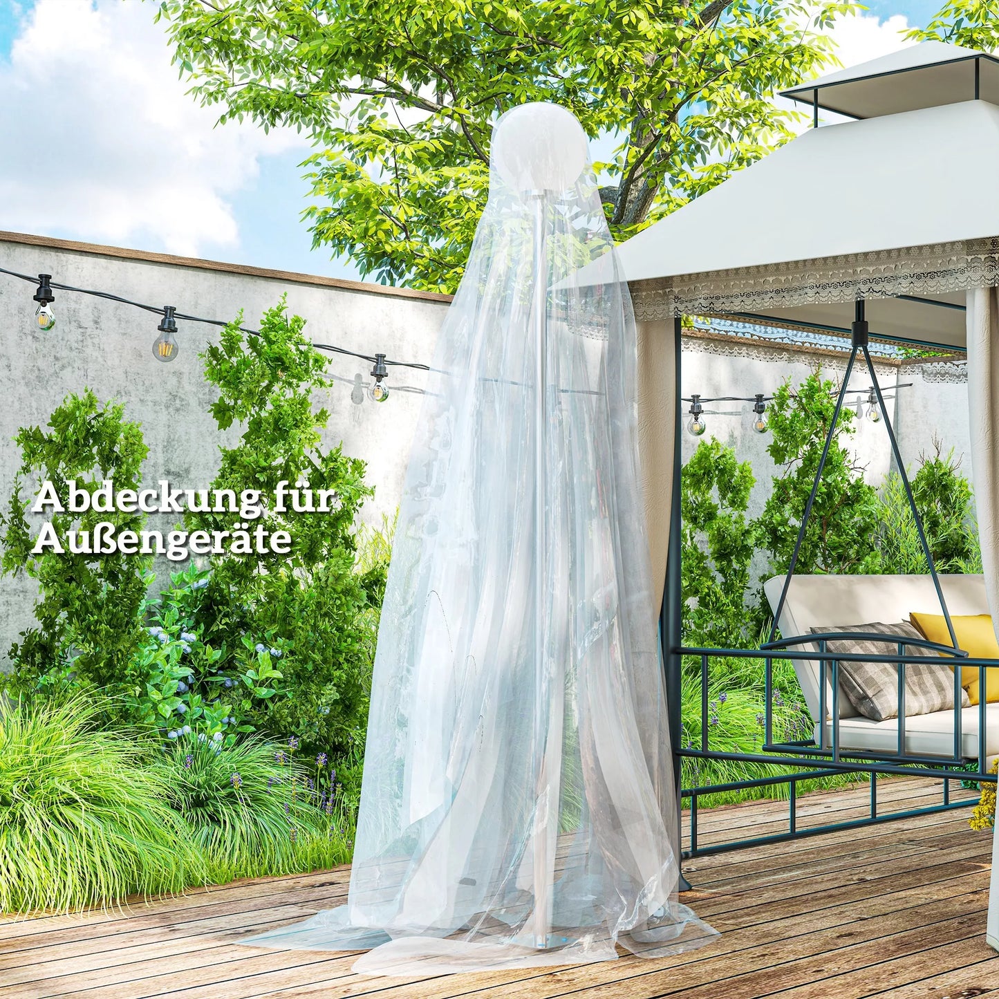 Plastikinis šiltnamio uždangalas, tentelė augalams dengti, UV atsparus, atsparus vandeniui, 6 x 10 m