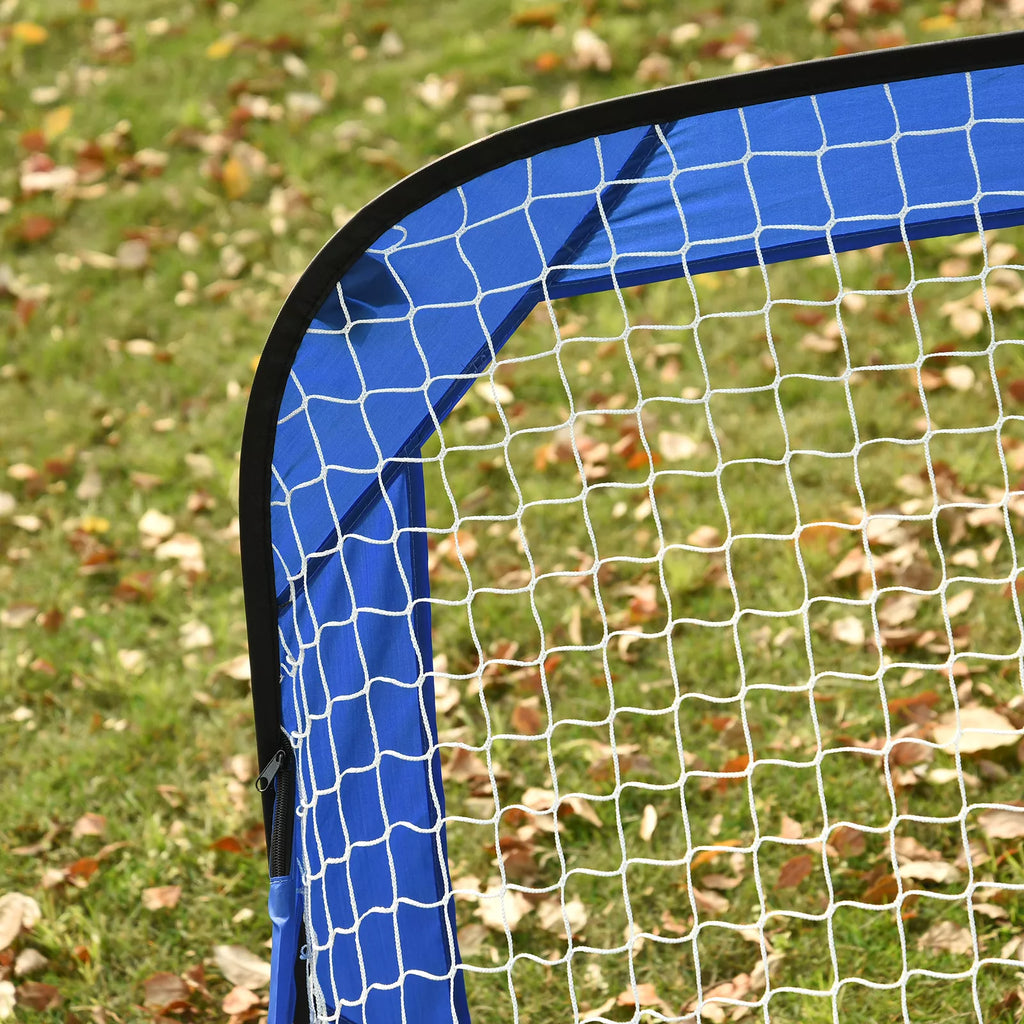 Sulankstomi futbolo vartai su nešiojimo krepšiu, mėlyni, 123 × 80 × 80 cm, 2 vnt.