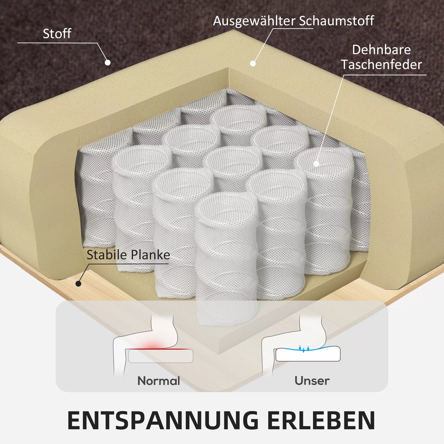 Atlošiamas pakeliamas krėslas, reguliuojamas, su USB jungtimi, šonine kišene, kojų atrama, putplasčio užpildu, rudas