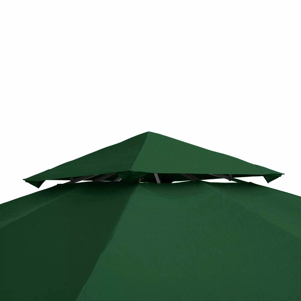 Pavilion 3x3m atsarginis stogas, atsparus vandeniui Paviljono stogas metaliniam paviljonui Paviljono atsarginis stogas Sodo paviljonas Šventinis palapinė Sodo palapinė Poliesteris Tamsiai žalia