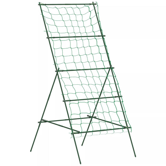 Nerūdijanti plieninė įsmeigiama A formos atrama laipiojantiems augalams, 101x133x227 cm, žalia