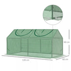 Šiltnamio matmenų schema: 120 cm plotis, 60 cm gylis, 60 cm aukštis