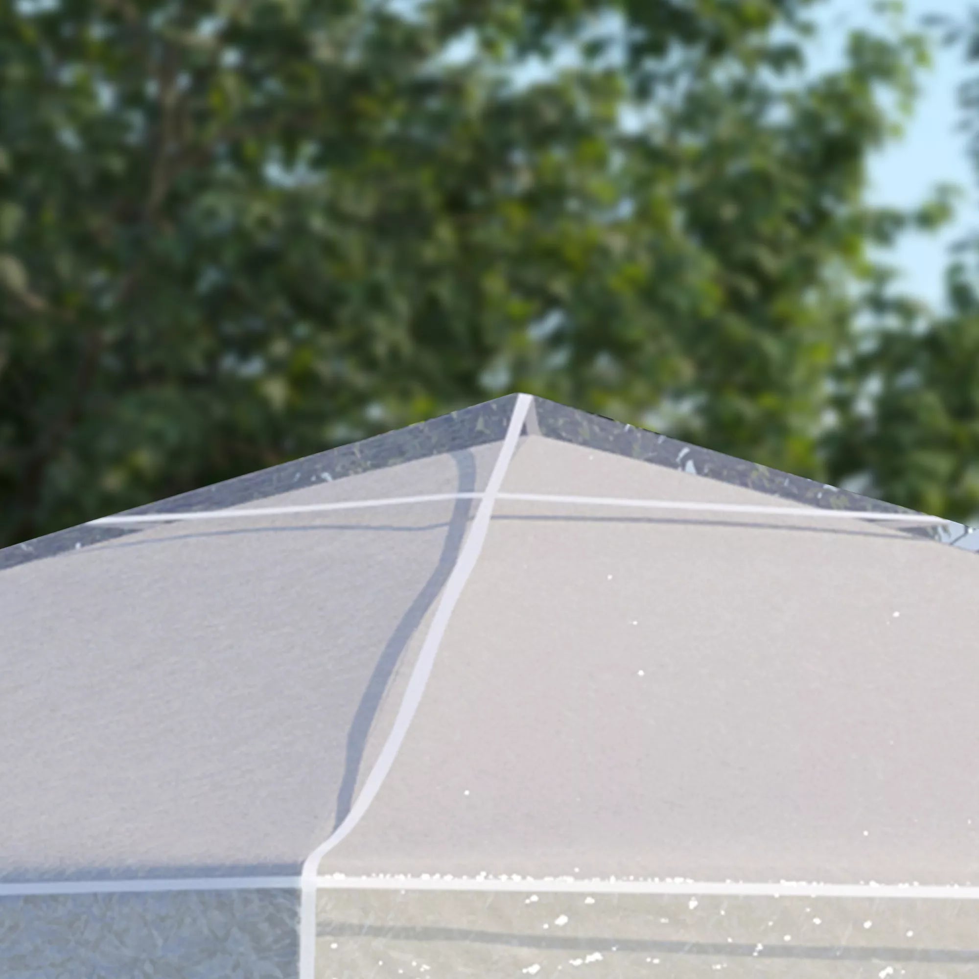 Pavilion lietaus dangtis, sodo paviljono apsauga, atspari vėjui, atspari vandeniui, plastikinė brezentinė danga, 300L x 300B x 80H cm
