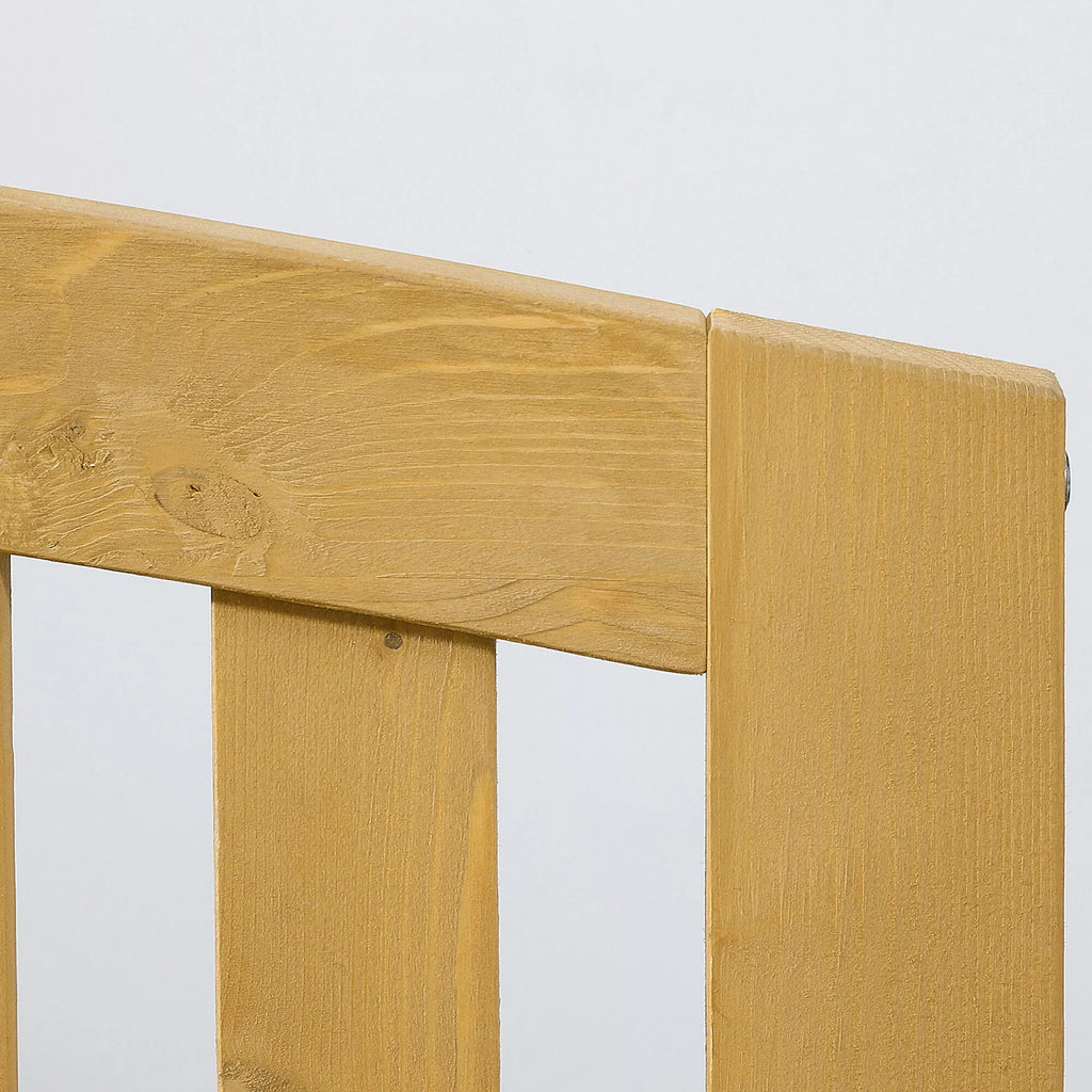 Sodo suolas, 2 vietų su atlošu, medis, 140x50x85 cm, šviesus